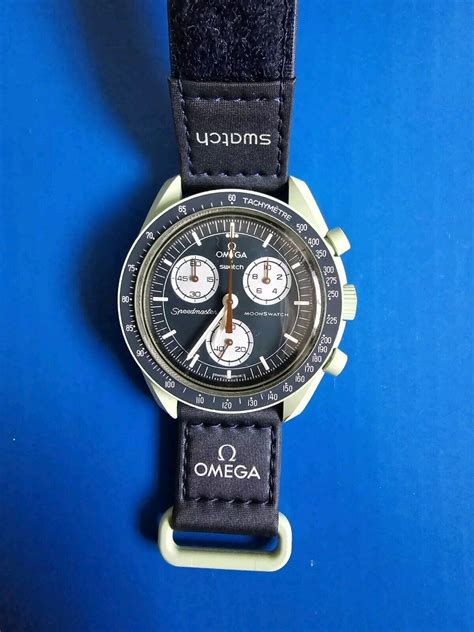 omega speedmaster blue men's watch so33g100